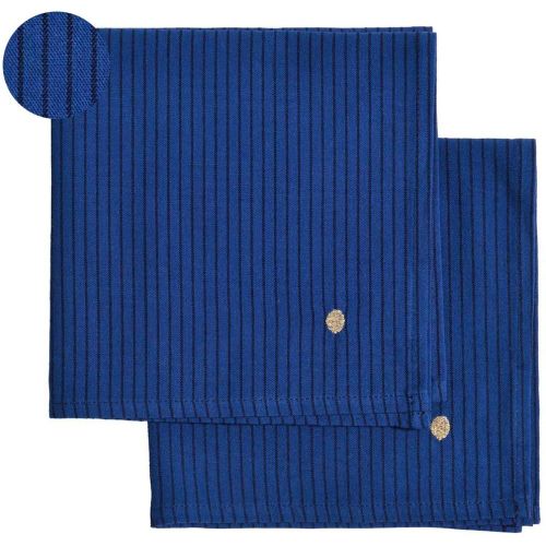 Lot de 2 serviettes de table LEONIE Indigo 40 x 40 - Maison Vivaraise - Modalova