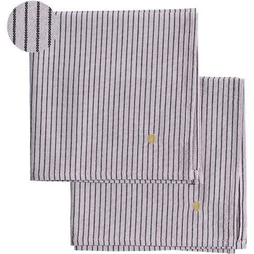 Lot de 2 serviettes de table LEONIE Poivre rose 40 x 40 - Maison Vivaraise - Modalova