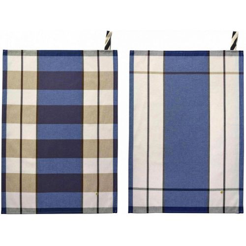 Lot de 2 torchons ARCHIE Indigo 70 x 50 - Maison Vivaraise - Modalova