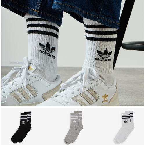 Chaussettes X3 Mid Cut Crew Trefoil / - Enfant - adidas Originals - Modalova