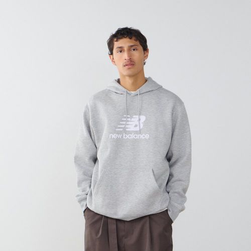 Hoodie Big Logo Gris/blanc - New Balance - Modalova