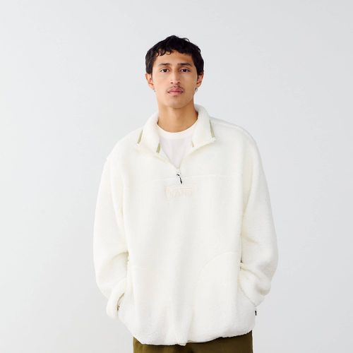 Hoodie Sherpa Half Zip Ecru - Vans - Modalova