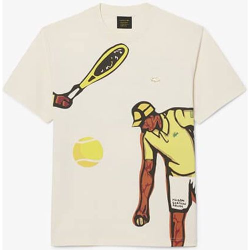 Tee Shirt Tennis Mcr Écru/jaune - Lacoste - Modalova