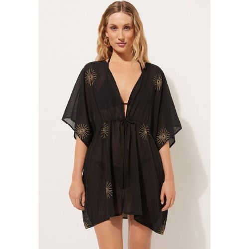 Caftan de coton aux borderies élégantes Taille TAILLE UNIQUE - Calzedonia - Modalova