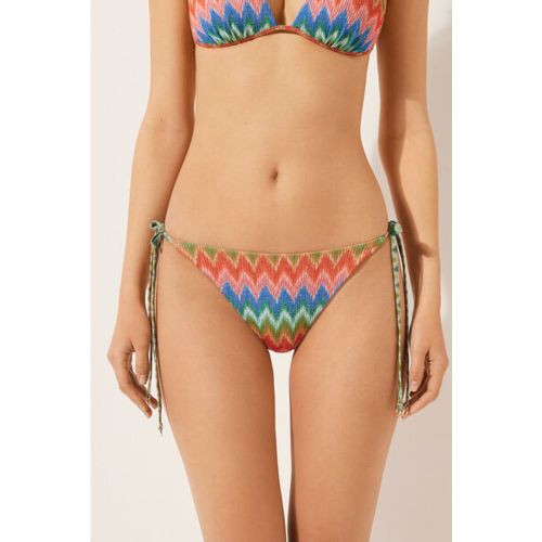 Bas de maillot à lanières Elegant Chevron Taille L - Calzedonia - Modalova