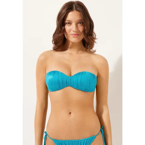 Haut de maillot bandeau rembourré progressif Shiny Satin Taille 36 - Calzedonia - Modalova
