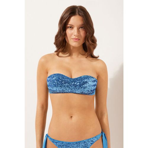 Haut de maillot bandeau rembourré Surface Royal Taille S / 2 - Calzedonia - Modalova