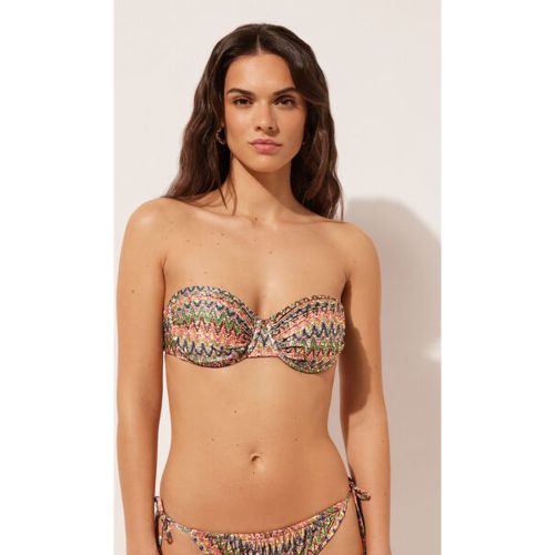 Haut de maillot bandeau Bright Optical Taille 36 - Calzedonia - Modalova