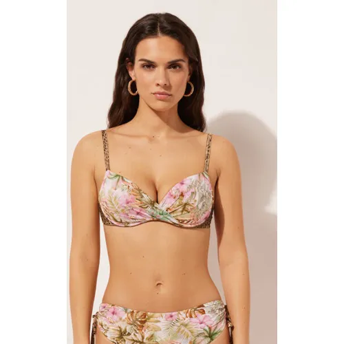 Haut de maillot push-up super rembourré Wild Tropics Taille 34 - Calzedonia - Modalova