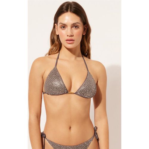 Haut de maillot triangle rembourrage amovible Glittering Net Taille 36 - Calzedonia - Modalova