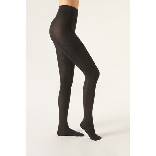 Collant polaire opaque à torsades Taille M/L - Calzedonia - Modalova