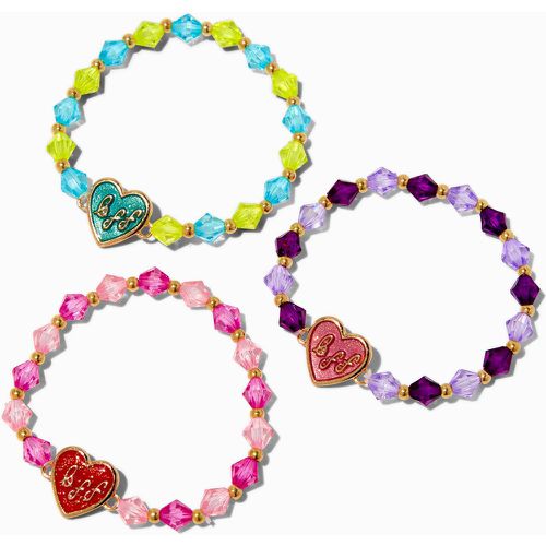 Bracelets élastiques cœur tons de bijoux best friends - Lot de 3 - Claire's - Modalova