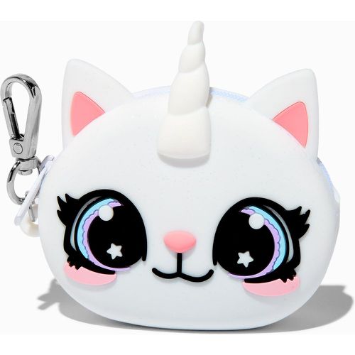 Porte-clés porte-monnaie en silicone chat-licorne - Claire's - Modalova