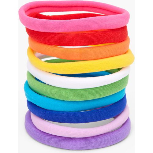 Élastiques roulés arc-en-ciel fluo - Lot de 10 - Claire's - Modalova