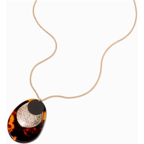 Collier à pendentif couleur à disque ovale écaille de tortue - Claire's - Modalova