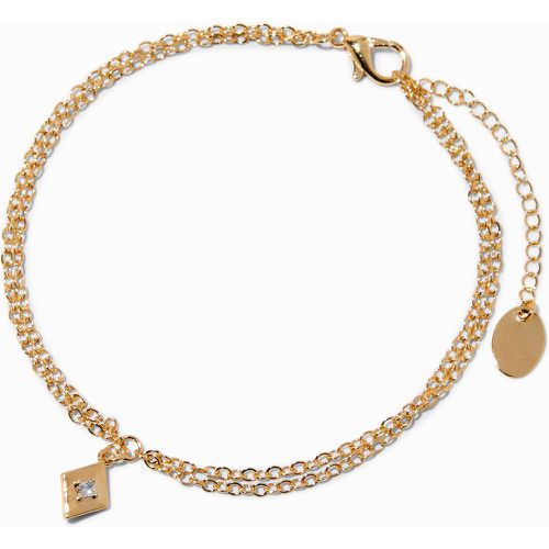 Bracelet de cheville chaîne strass triangulaire couleur - Claire's - Modalova