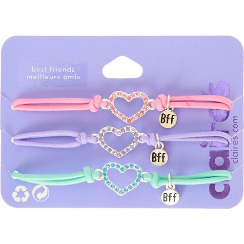 Bracelets d'amitié colorés avec cœurs en strass - Claire's - Modalova