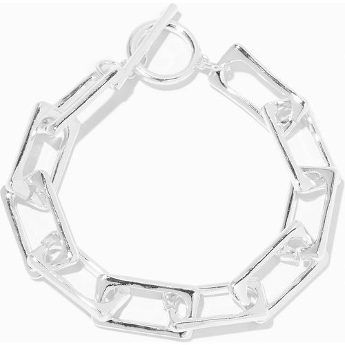 Bracelet à maillons de chaîne rectangulaires avec fermoir en T couleur - Claire's - Modalova