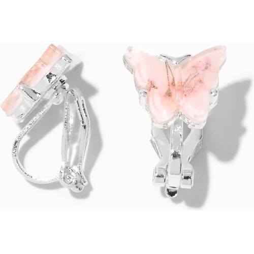 Boucles d'oreilles à clip papillon fleurs - Claire's - Modalova