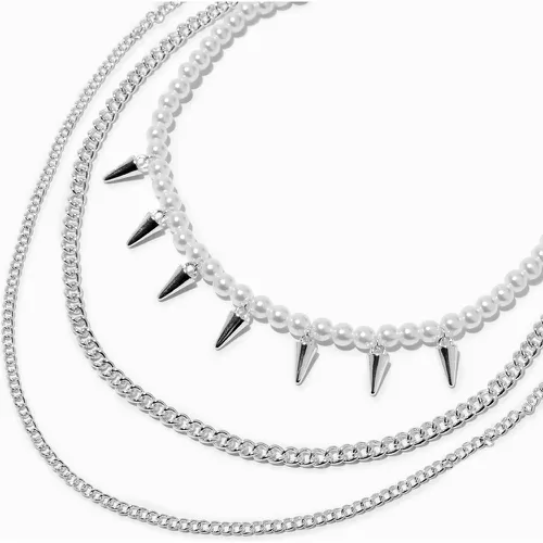 Collier multi-rangs de chaîne à pointes perle d'imitation couleur - Claire's - Modalova