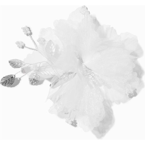 Barrette à fleurs fantaisistes blanches - Claire's - Modalova