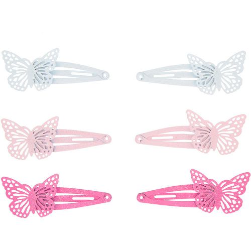 Lot de 6 barrettes clic clac pailletées motif papillon du Club - Claire's - Modalova