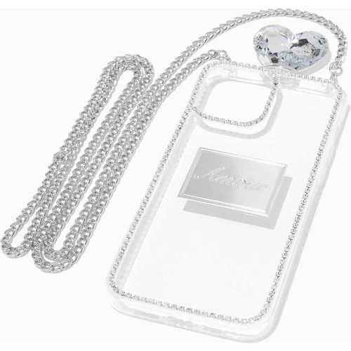 Coque de portable bouteille de parfum bling bling avec chaîne - Compatible avec iPhone 13 Pro max - Claire's - Modalova