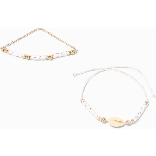Bracelets perlés heishi et coquillage cauri - Lot de 2 - Claire's - Modalova