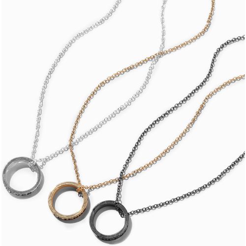 Colliers best friends à pendentif anneau en métaux mixtes - Lot de 3 - Claire's - Modalova
