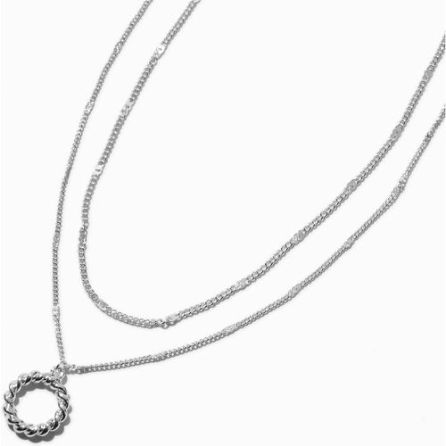 Collier multi-rangs avec pendentif anneau torsadé couleur - Claire's - Modalova
