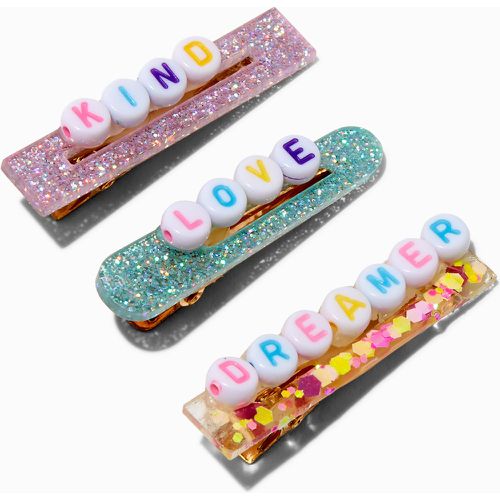 Barrettes « Affirmation » pastel - Lot de 3 - Claire's - Modalova