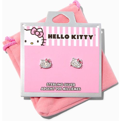 Claire's Clous d’oreilles en argent strass en pavé ® - Hello Kitty - Modalova