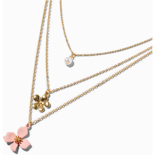 Collier multi-rangs perle d’imitation et fleur de cerisier - Claire's - Modalova