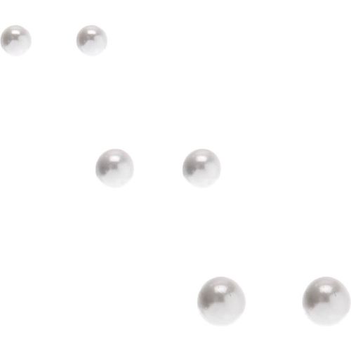 Clous d'oreilles perles d'imitation blanches de tailles graduelles - Lot de 3 - Claire's - Modalova