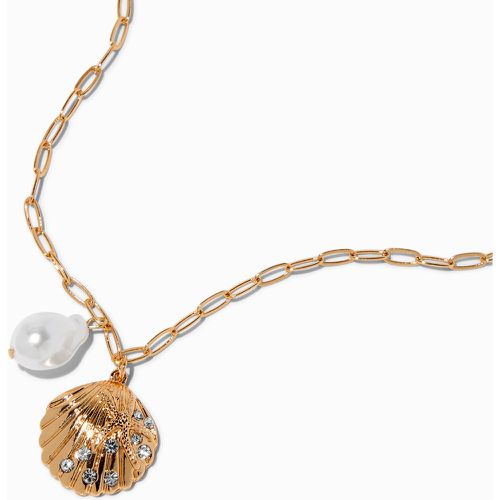 Collier à pendentif couleur perle d'imitation et coquille de clam - Claire's - Modalova
