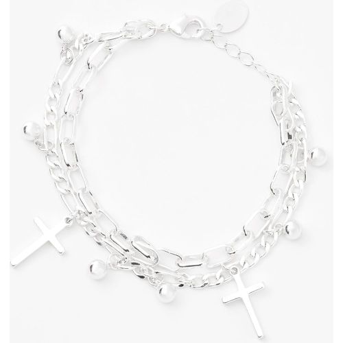 Bracelet double chaîne breloque croix couleur - Claire's - Modalova