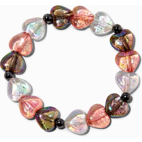 Bracelet élastique perlé cœur à paillettes - Claire's - Modalova