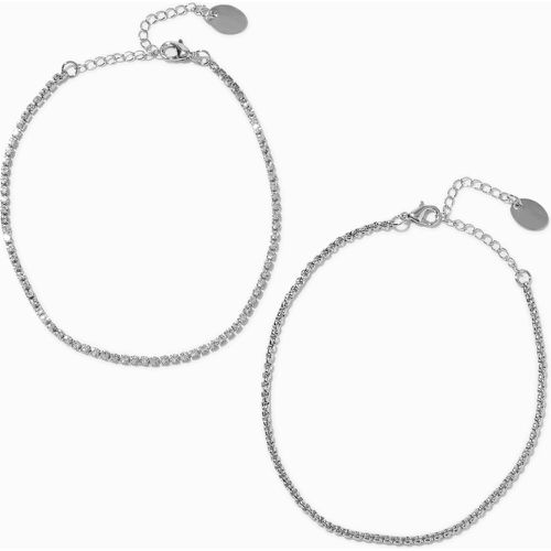 Bracelets de cheville chaîne briolette strass couleur - Lot de 2 - Claire's - Modalova