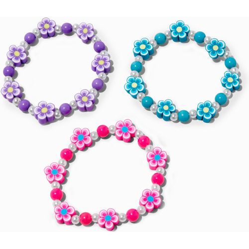 Bracelets élastiques perlés fleurs pâte fimo Club - Lot de 3 - Claire's - Modalova
