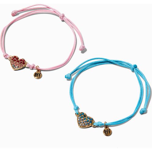 Bracelets réglables cœur pavé dégradé Best Friends - Lot de 2 - Claire's - Modalova