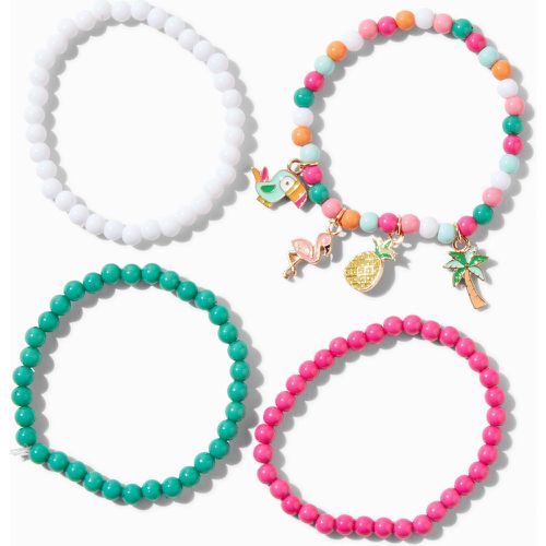 Bracelets élastiques perlés avec perles de rocaille vacances Club - Lot de 4 - Claire's - Modalova