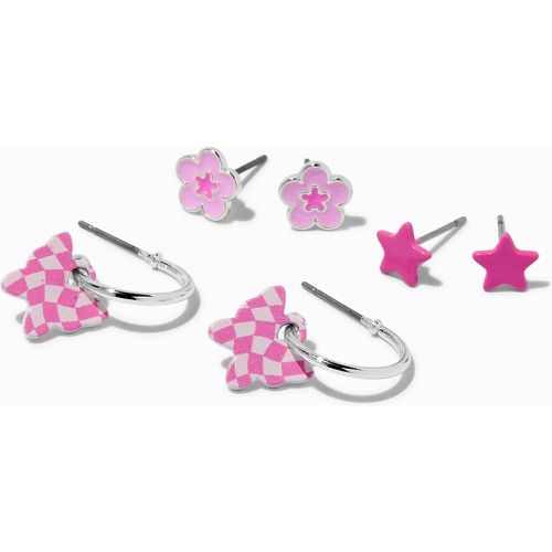 Boucles d’oreilles variées papillons, fleurs et étoiles - Lot de 3 - Claire's - Modalova
