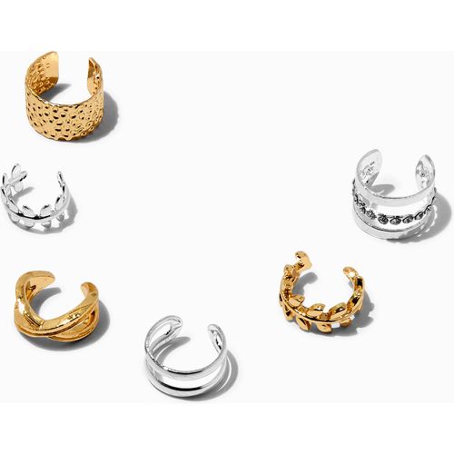 Boucles d'oreilles superposables avec manchettes d’oreilles feuille en fil métallique en métaux mixtes - Lot de 6 - Claire's - Modalova