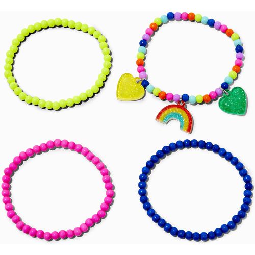 Bracelets élastiques perlés avec perles de rocaille -- Club - Lot de 4 - Claire's - Modalova