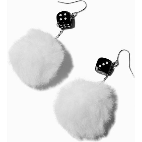 Pendantes 8 cm pompon blanc dé - Claire's - Modalova