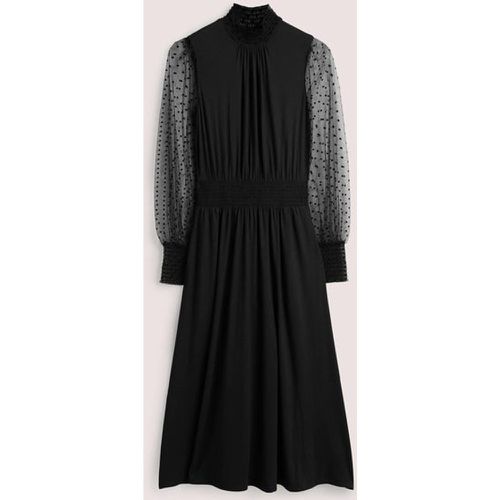 Black Tulle Sleeve Midi Party Dress - Boden - Modalova