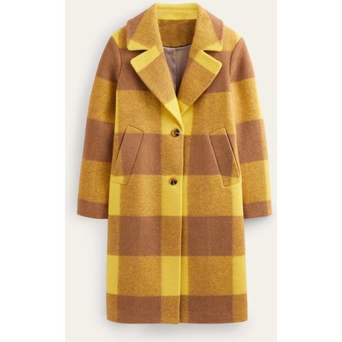 Manteau décontracté en laine à carreaux - Boden - Modalova