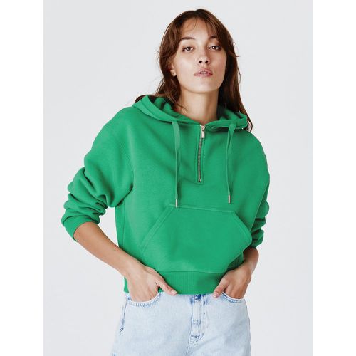 Hoodie zippé Femme Vert - BZB - Modalova