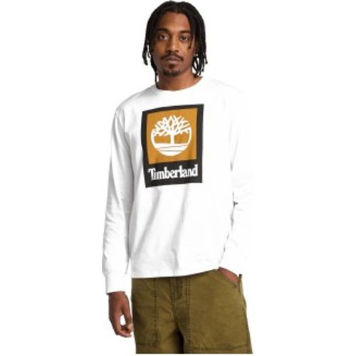 TB0A5VBB1001 T-shirt à manches longues avec logo Stack (S), Casuel, Coton, Manche longue - Timberland - Modalova