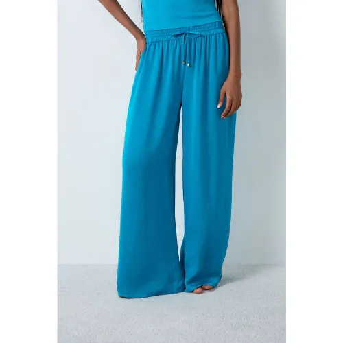 Pantalon satiné coupe large - Cheeta - XS - Etam - Modalova